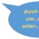 Slová bez predpony a predpony, ktoré sú zosilnené, Predpony, ktoré sú a nie sú v nemčine zosilnené