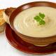 Cauliflower puree soup with vegetables and cream